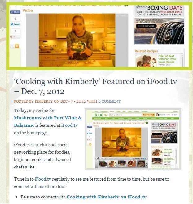 'Cooking with Kimberly': A Personal Experience with iFood.tv